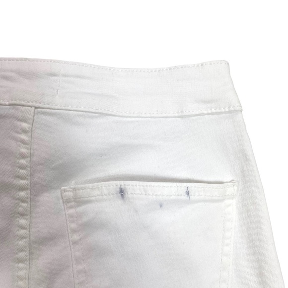ZARA High Rise Full Length Skinny Flare Jeans in White Size 8 New with Tags - Picture 8 of 10